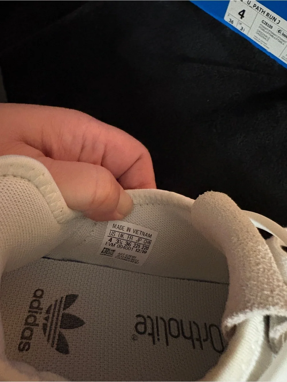adidas Kids White U_Path Run Lightweight Sneakers